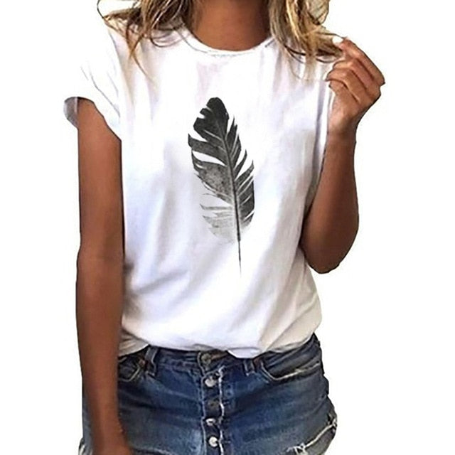 T Shirt Women Loose Short-Sleeved