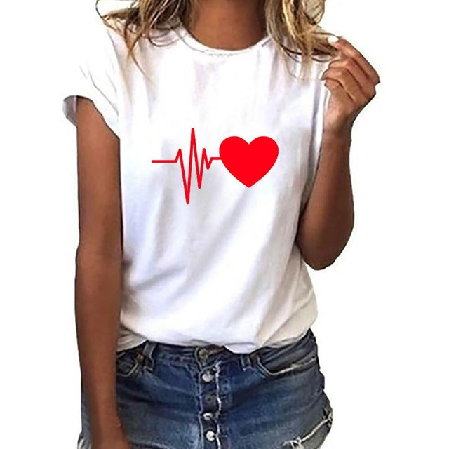 T Shirt Women Loose Short-Sleeved